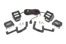 Load image into Gallery viewer, Rough Country LED Light Pods Chevy 2-inch LED Lower Windshield Ditch Kit Black Series Flood Beam For 19-20 Silverado Rough Country - 70842