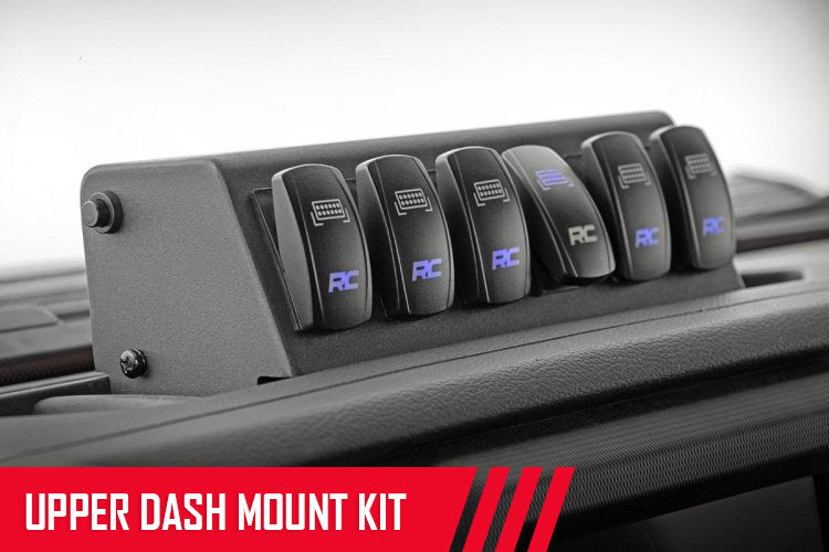 Rough Country Mounting Brackets(Lighting) MLC-6 Multiple Light Controller Upper Dash Mount Kit 18-Up Wrangler JL, 20 Gladiator JT Rough Country - 70963