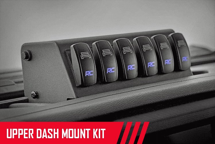 Rough Country Mounting Brackets(Lighting) MLC-6 Multiple Light Controller Upper Dash Mount Kit 18-20 Wrangler JL, 20 Gladiator JT Rough Country - 70963