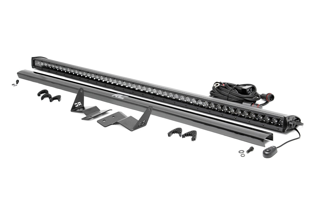 Rough Country LED Light Bars LED Light Upper Windshield 50 Inch Black Single Row 21-Up Ford Bronco Rough Country - 71043