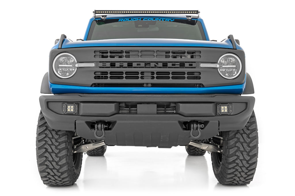 LED Light Upper Windshield 50 Inch Black Single Row 21-Up Ford Bronco Rough Country