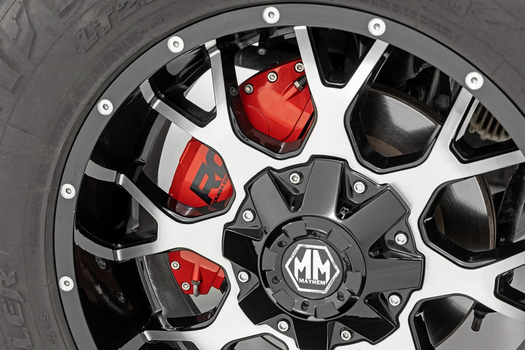 Rough Country Brake Caliper Caliper Cover Red 07-18 Jeep Wrangler JK Rough Country - 71140A