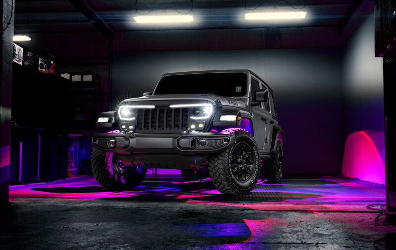 ORACLE Lighting Light Bars & Cubes Oracle Bluetooth + RF Underbody Rock Light Kit - 8 PCS - ColorSHIFT SEE WARRANTY