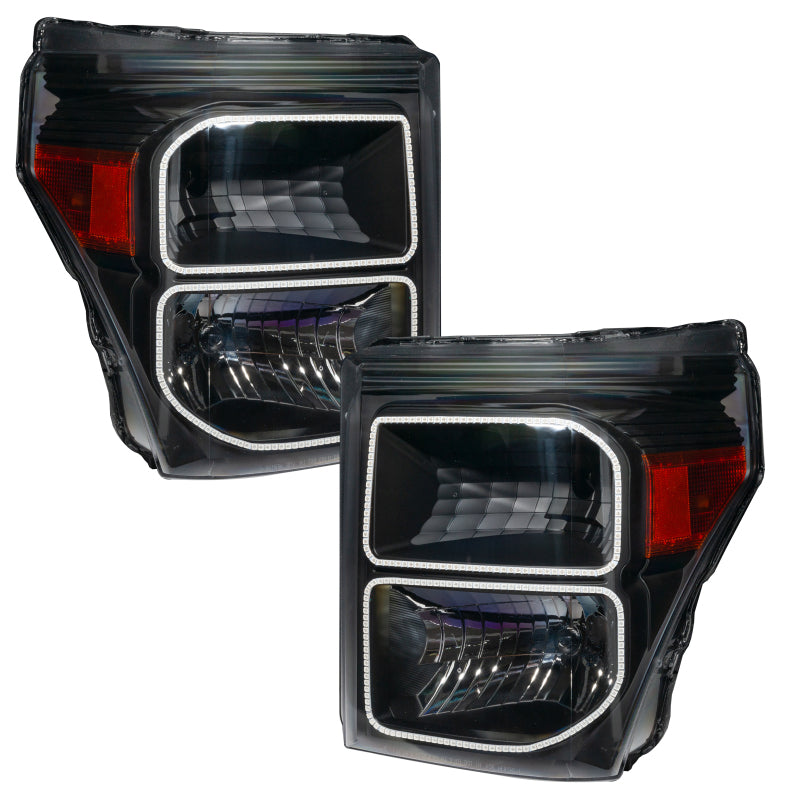 ORACLE Lighting Headlights Oracle 11-16 Ford F250/350 LED HL - Black - ColorSHIFT w/ BC1 Controller