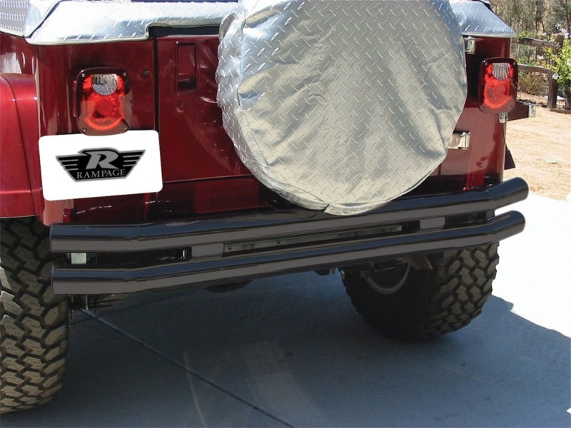 Rampage Bumpers - Steel Rampage 1987-1995 Jeep Wrangler(YJ) Double Tube Bumper - Black
