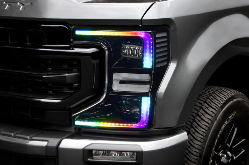 ORACLE Lighting Headlights Oracle 2022 Ford F250/350 Super Duty Dynamic ColorSHIFT Headlight DRL Kit w/Switchback SEE WARRANTY