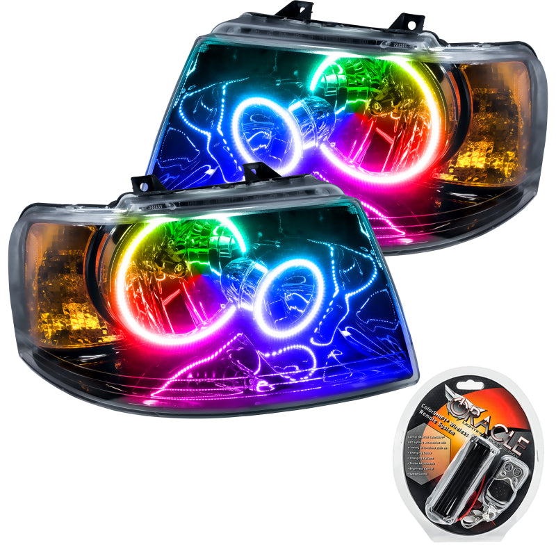 ORACLE Lighting Headlights Oracle 03-06 Ford Expedition SMD HL - Black - ColorSHIFT SEE WARRANTY