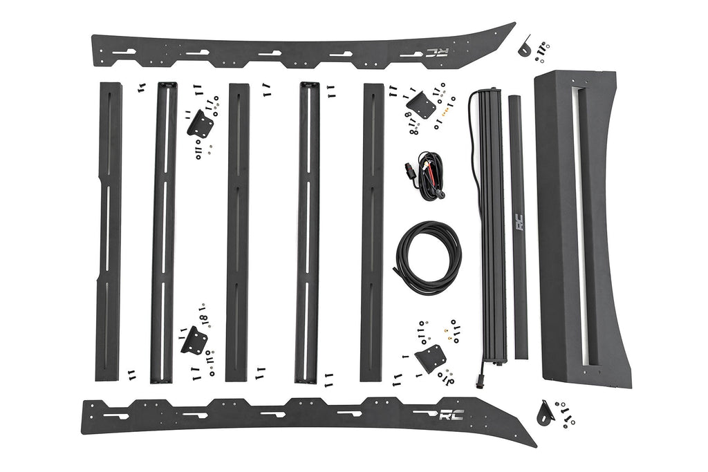 Rough Country Roof Rack Roof Rack with Front Facing 40.0 Inch LED Light 05-22 Toyota Tacoma 2WD/4WD Rough Country - 73107