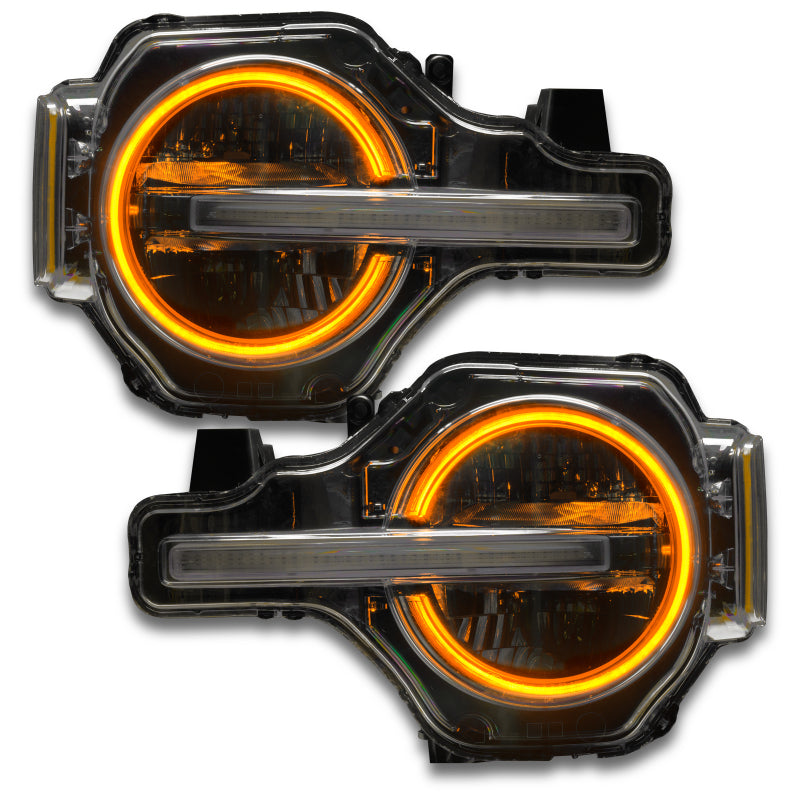 ORACLE Lighting Headlights Oracle 2021 Ford Bronco DRL Upgrade w/ Halo Kit - ColorSHIFT w/ No Controller SEE WARRANTY