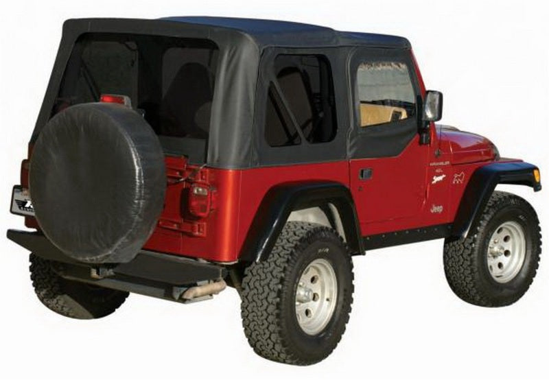 Rampage Soft Tops Rampage 1997-2006 Jeep Wrangler(TJ) OEM Replacement Top - Black Diamond