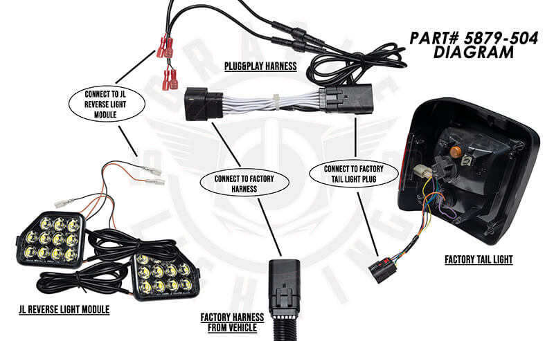 ORACLE Lighting Wiring Harnesses Oracle Plug & Play Wiring Adapter for Jeep Wrangler JL Reverse Lights SEE WARRANTY