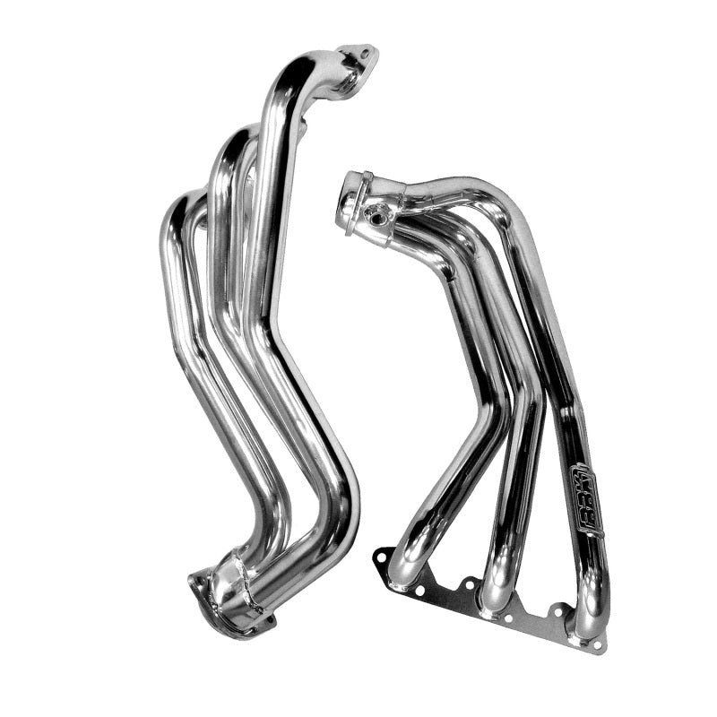 BBK Headers & Manifolds BBK 07-11 Jeep 3.8 V6 Long Tube Exhaust Headers And Y Pipe And Converters - 1-5/8 Silver Ceramic