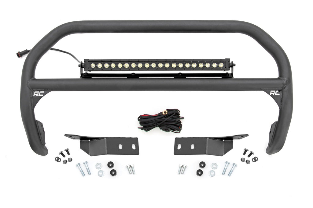 Rough Country Bumper Bull Bar Nudge Bar 20 Inch Black Series Single Row LED 07-21 Toyota Tundra Rough Country - 75002