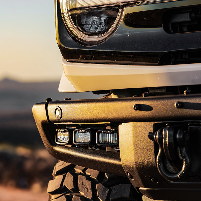 Rigid Industries Light Mounts Rigid Industries 2021+ Ford Mod Bumper Triple SR-M Fog Light Kit