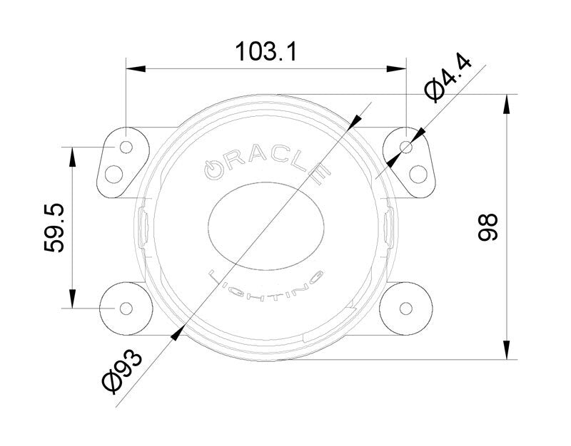 ORACLE Lighting Light Accessories and Wiring Oracle 100mm 15W Driving Beam LED Emitter - 6000K SEE WARRANTY