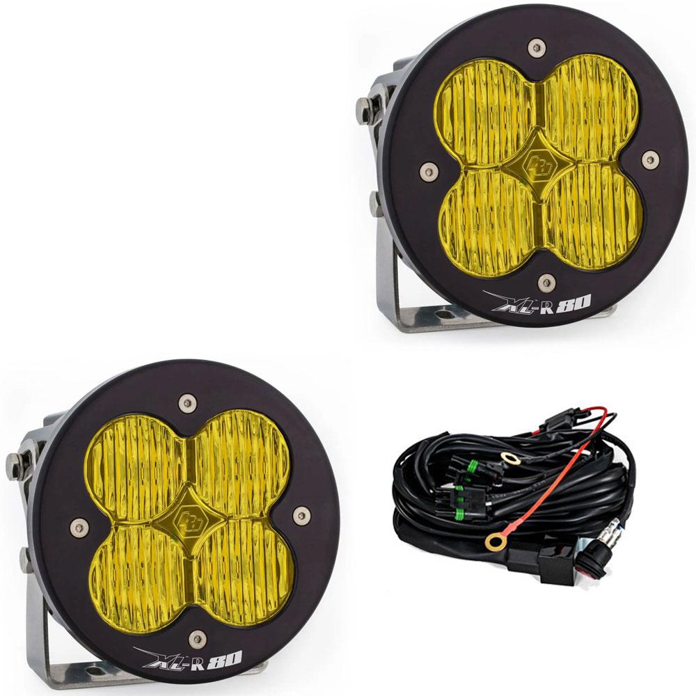 Baja Designs LED Light Pods LED Light Pods Amber Lens Wide Cornering Pattern Pair XL R 80 Series Baja Designs - 767815