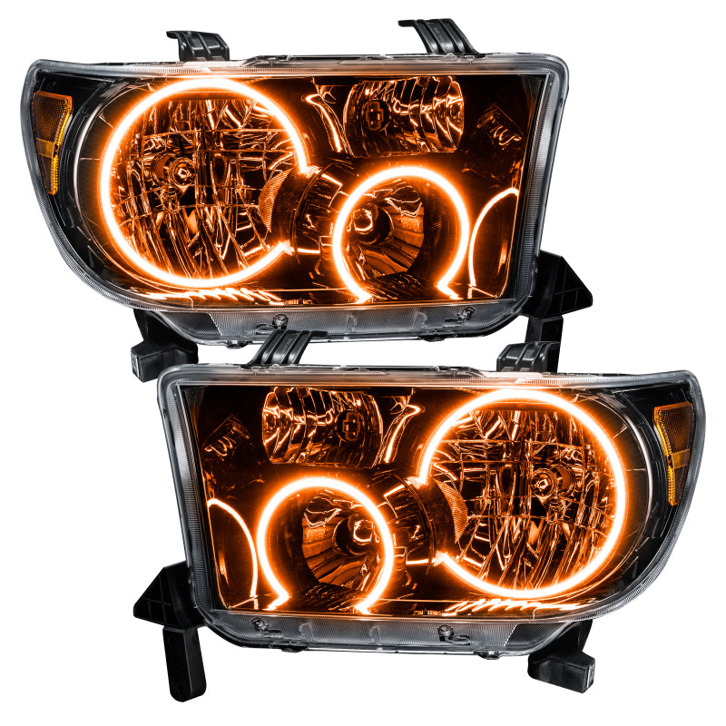 ORACLE Lighting Headlights Oracle 07-11 Toyota Tundra Pre-Assembled Headlights - Black Housing - ColorSHIFT w/ BC1 Controller