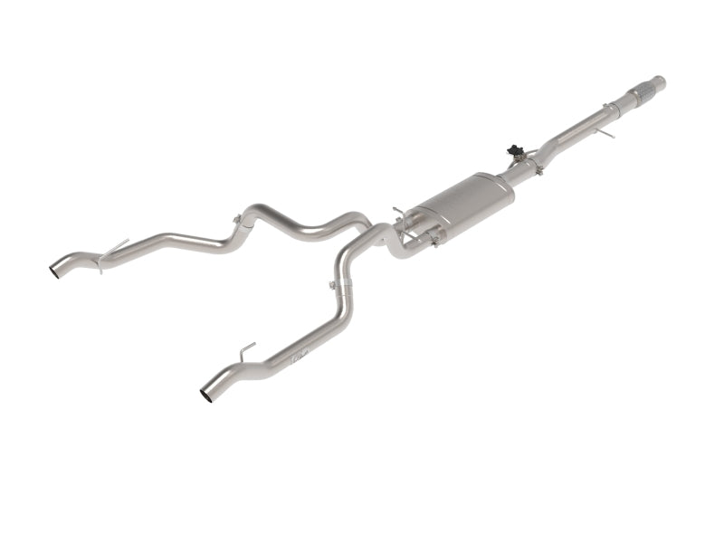 aFe Catback aFe Gemini XV 4in to Dual 3in 304 SS Cat-Back Exhaust w/ Cutout 19-21 GM Silverado/Sierra V8-6.2L