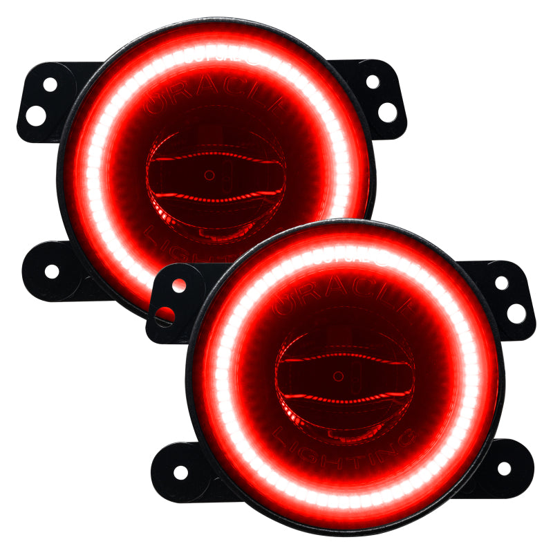 ORACLE Lighting Fog Lights Oracle Jeep Wrangler JK/JL/JT High Performance W LED Fog Lights - Red SEE WARRANTY