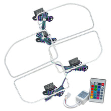 Load image into Gallery viewer, ORACLE Lighting Headlights Oracle Ford F250/350 11-16 Halo Kit (Square Ring Design) - w/ Simple Controller SEE WARRANTY