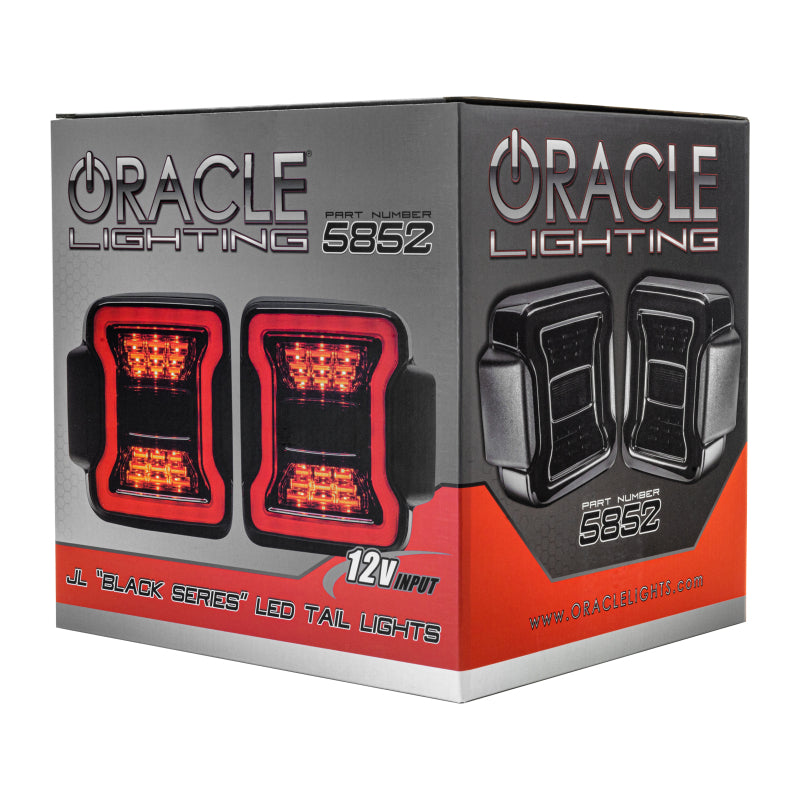 ORACLE Lighting Tail Lights Oracle Jeep Wrangler JL Black Series LED Tail Lights