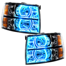 Load image into Gallery viewer, ORACLE Lighting Headlights Oracle 07-13 Chevrolet Silverado SMD HL - Black - Square - ColorSHIFT w/ BC1 Controller SEE WARRANTY