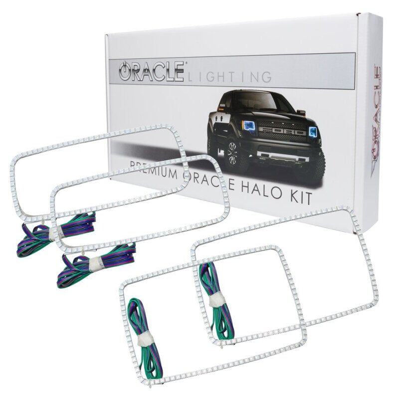 ORACLE Lighting Headlights Oracle Ford F250 08-10 Halo Kit - ColorSHIFT w/ BC1 Controller SEE WARRANTY