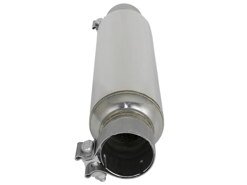 aFe X Pipes aFe MACH Force-Xp 304 Stainless Steel Resonator 2.5in Inlet/Outlet x 4in Dia x 15in Body x 19in L