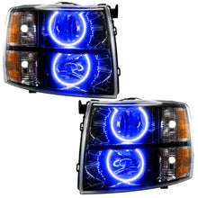 Load image into Gallery viewer, ORACLE Lighting Headlights Oracle Lighting 07-13 Chevrolet Silverado Assembled Halo Headlights Round Style -Blue SEE WARRANTY