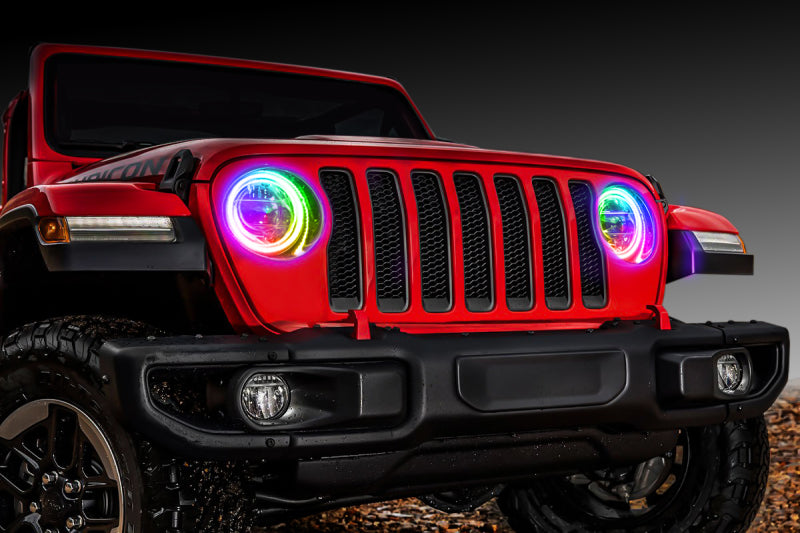 ORACLE Lighting Fog Lights Oracle Jeep Wrangler JL/Gladiator JT LED Surface Mount Headlight Halo Kit ColorSHIFT 2 SEE WARRANTY
