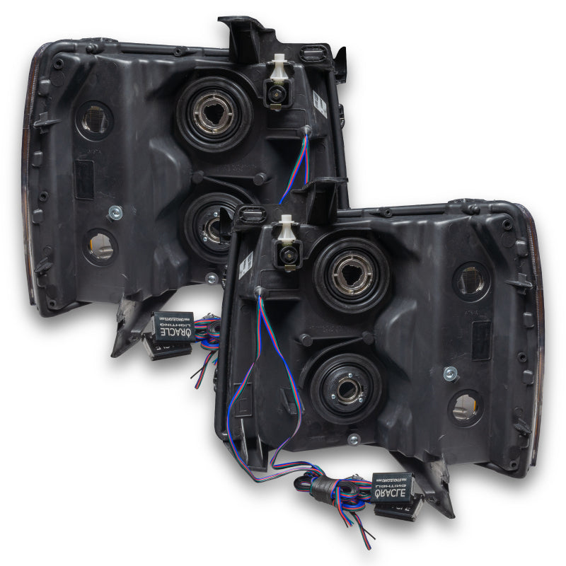 ORACLE Lighting Headlights Oracle 07-13 Chevrolet Silverado SMD HL - Square - ColorSHIFT w/ BC1 Controller SEE WARRANTY