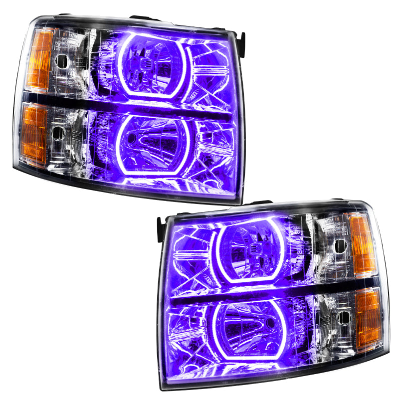 ORACLE Lighting Headlights Oracle 07-13 Chevrolet Silverado SMD HL - Square - ColorSHIFT w/ BC1 Controller SEE WARRANTY