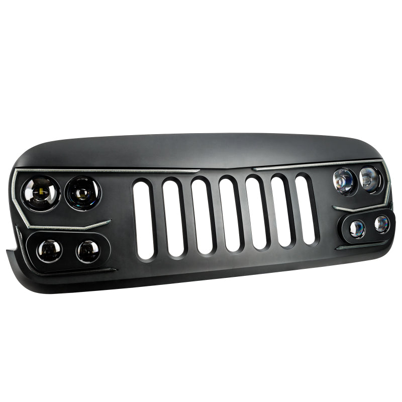 ORACLE Lighting Light Accessories and Wiring Oracle VECTOR Series Full LED Grille - Jeep Wrangler JK - NA SEE WARRANTY