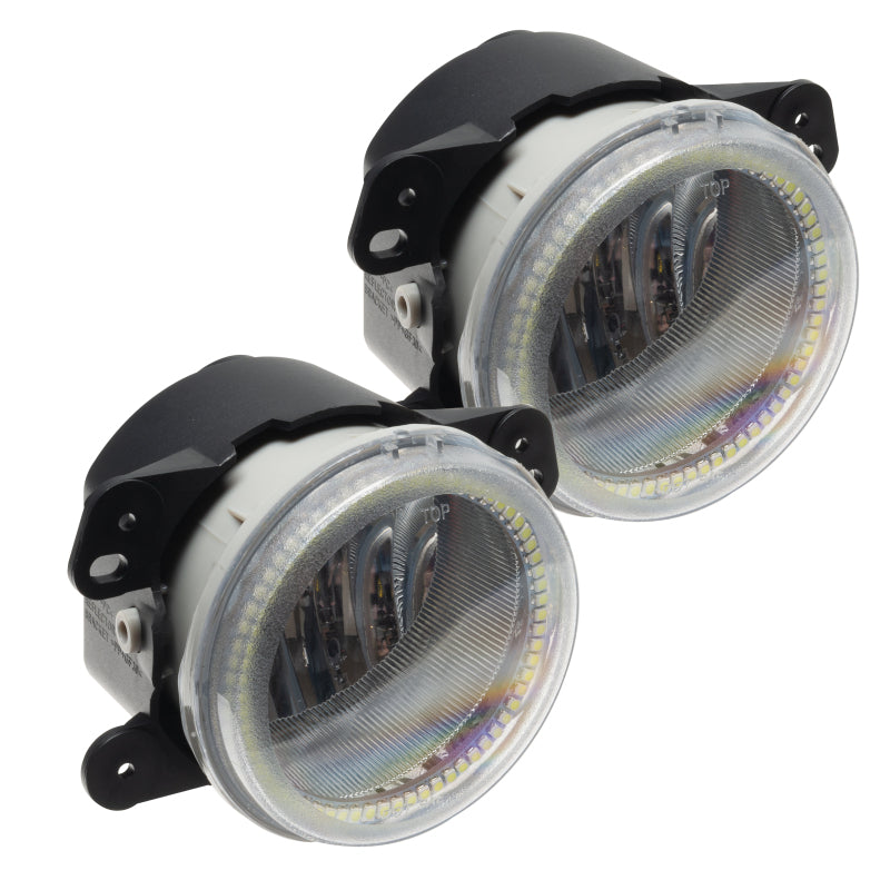 ORACLE Lighting Fog Lights Oracle Lighting 07-09 Jeep Wrangler JK Pre-Assembled LED Halo Fog Lights -Amber SEE WARRANTY