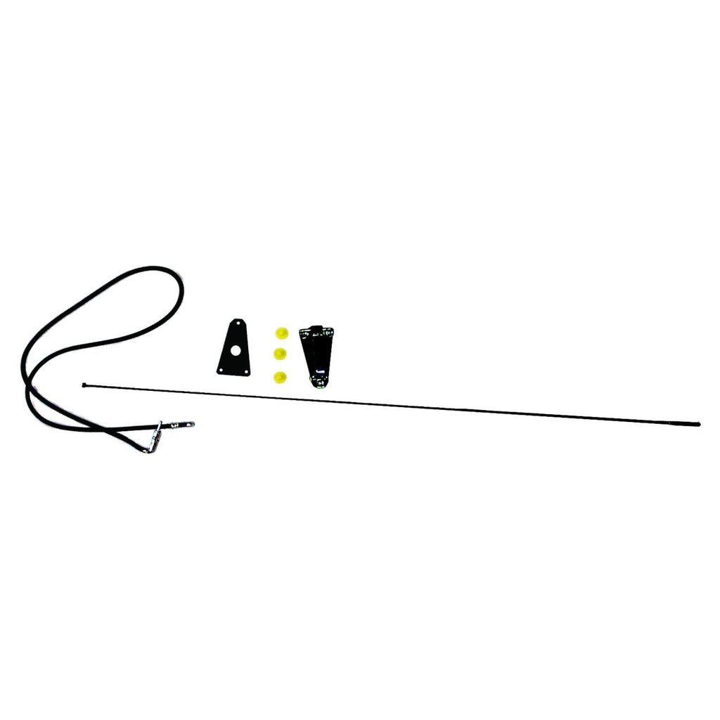 Black Antenna Kit for 1975-1995 Jeep CJ's & YJ Wrangler, Includes Bracket Crown Automotive