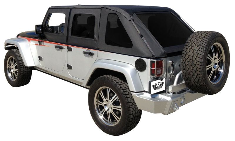 Rampage Soft Tops Rampage 2007-2018 Jeep Wrangler(JK) Unlimited Frameless Soft Top Kit - Black Diamond