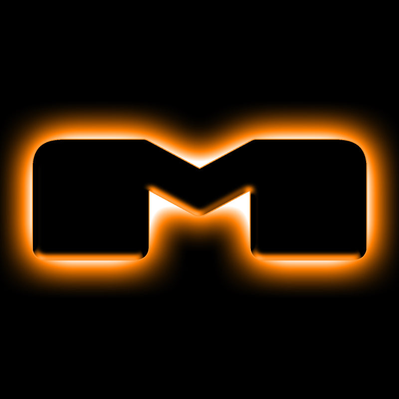 ORACLE Lighting Light Accessories and Wiring ORACLE Lighting Universal Illuminated LED Letter Badges - Matte Blk Surface Finish - M SEE WARRANTY