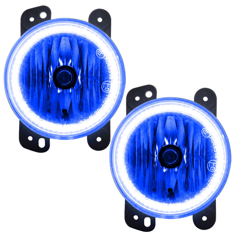 ORACLE Lighting Fog Lights Oracle Lighting 07-09 Jeep Wrangler JK Pre-Assembled LED Halo Fog Lights -Blue SEE WARRANTY