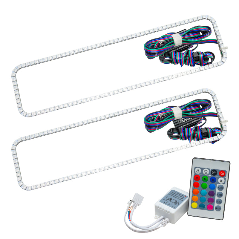 ORACLE Lighting Headlights Oracle Chevrolet Suburban 92-99 Halo Kit - ColorSHIFT w/ Simple Controller SEE WARRANTY