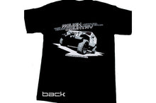 Load image into Gallery viewer, Rough Country Short Sleeve T 100 Percent Preshrunk Cotton Front Rough Country vertical logo Back Jeep design Size Small Color Black Rough Country
