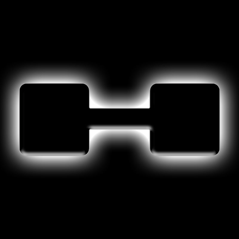 ORACLE Lighting Light Accessories and Wiring ORACLE Lighting Universal Illuminated LED Letter Badges - Matte Blk Surface Finish - H SEE WARRANTY