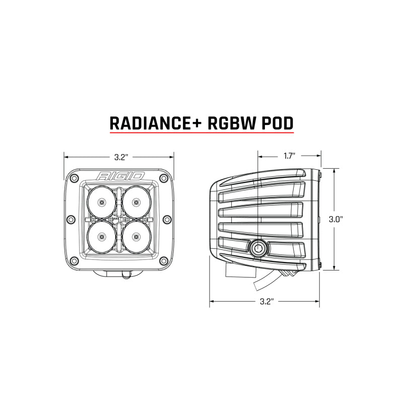 Rigid Industries Light Bars & Cubes Rigid Industries Radiance+ Pod RGBW - Pair