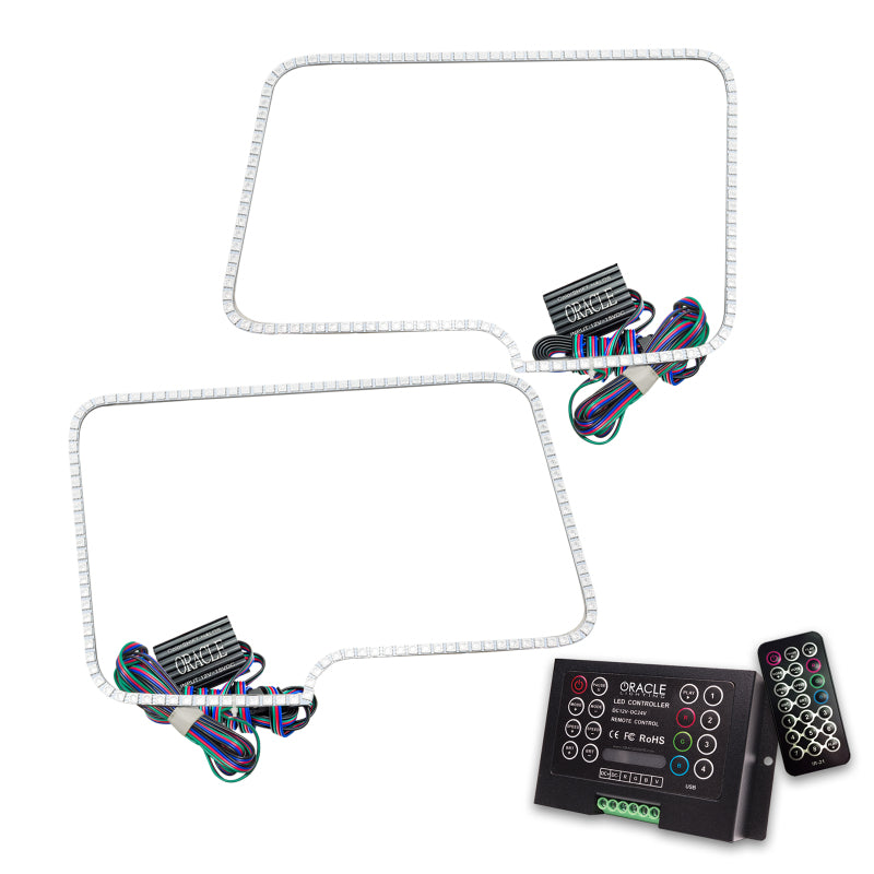 ORACLE Lighting Headlights Oracle Ford F-150/Raptor 09-14 Halo Kit - ColorSHIFT w/ 2.0 Controller SEE WARRANTY