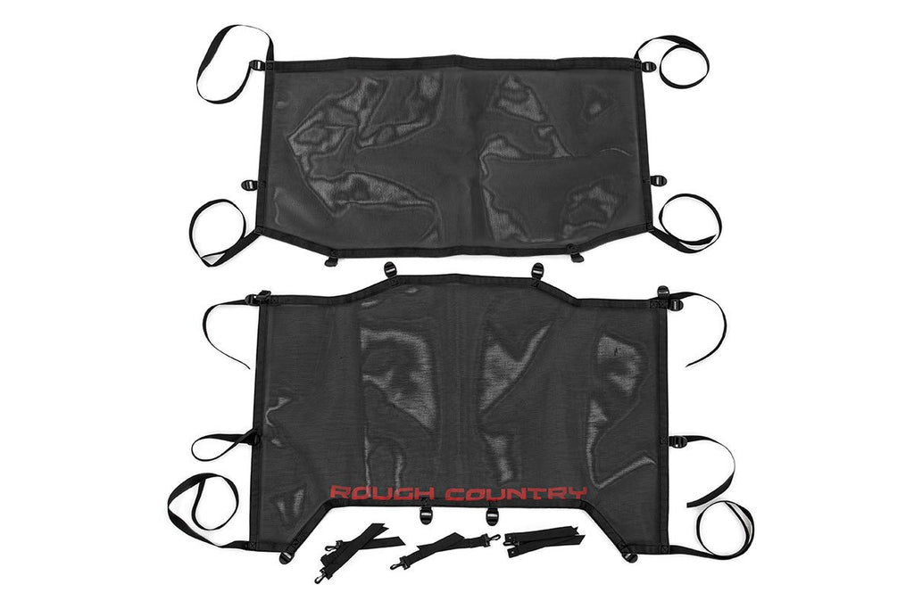Jeep Wrangler JL Unlimited Mesh Bikini Top Plus 18-20 4 Door Black Rough Country