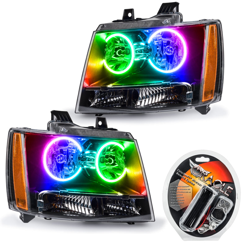 ORACLE Lighting Headlights Oracle 07-13 Chevrolet Avalanche Pre-Assembed SMD Headlights - ColorSHIFT SEE WARRANTY