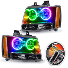 Load image into Gallery viewer, ORACLE Lighting Headlights Oracle 07-13 Chevrolet Avalanche Pre-Assembed SMD Headlights - ColorSHIFT SEE WARRANTY