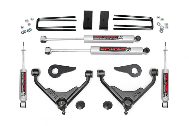 Rough Country Lift Kits 3 Inch Suspension Lift Kit 01-10 2500/ 3500 PU/SUV 2WD/4WD FT RPO Rough Country - 8596N2