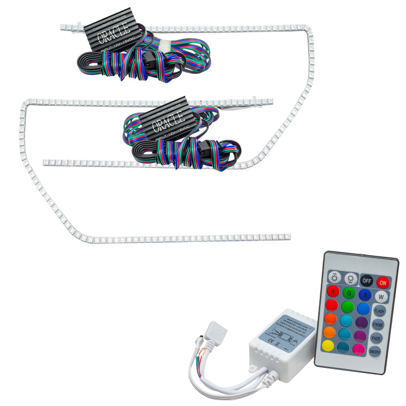 ORACLE Lighting Headlights Oracle Ford F-150/Raptor 09-14 Perimeter Halo Kit - ColorSHIFT w/ Simple Controller SEE WARRANTY
