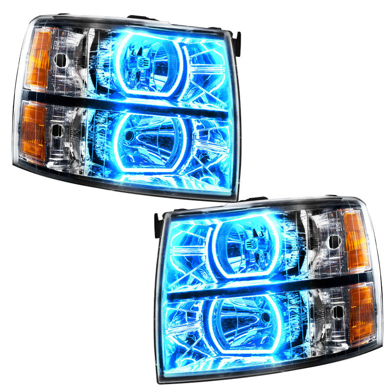 ORACLE Lighting Headlights Oracle 07-13 Chevrolet Silverado SMD HL - Square - ColorSHIFT w/ BC1 Controller SEE WARRANTY