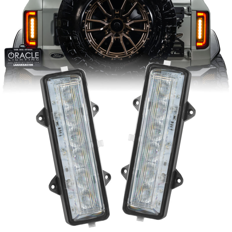 ORACLE Lighting Tail Lights Oracle Lighting 21-23 Ford Bronco Dual Function Reverse LED Modules Flush Tail Light - Amber/White